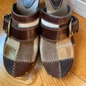 Coach heels in a brown color